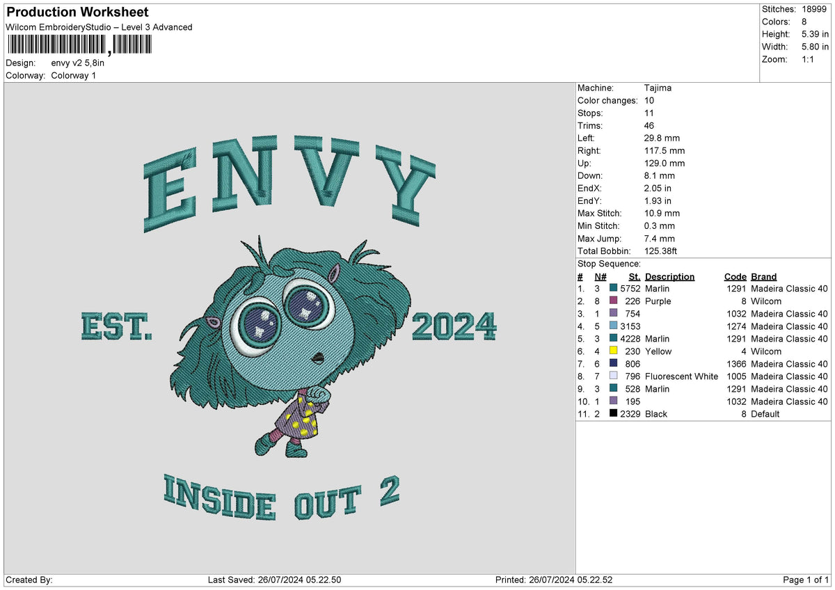 Envyv2 Embroidery File 6 size