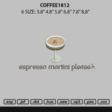 Coffee1812 Embroidery File 6 sizes