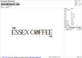 Essex coffee Embroidery File 6 sizes