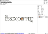Essex coffee Embroidery File 6 sizes