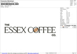 Essex coffee Embroidery File 6 sizes