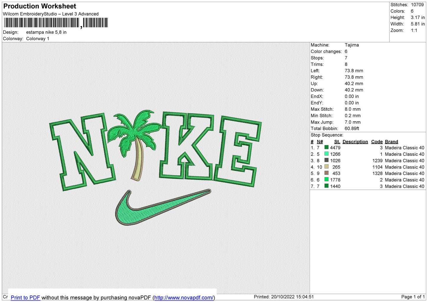 Estampa Nike Embroidery