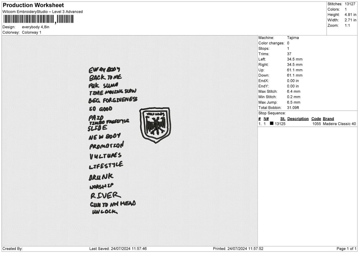 Everybody Embroidery File 4 size