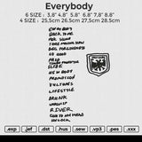 Everybody Embroidery File 4 size