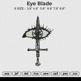 Eye blade Embroidery File 6 size