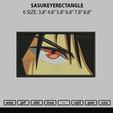 Sasukeyerectangle Embroidery File 6 sizes