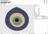 Eye Patch Embroidery File& 6 size