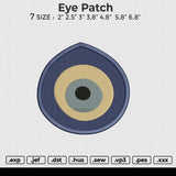 Eye Patch Embroidery File& 6 size