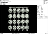 Faces Embroidery File 6 sizes
