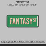 Fantasytext Embroidery File 6 sizes