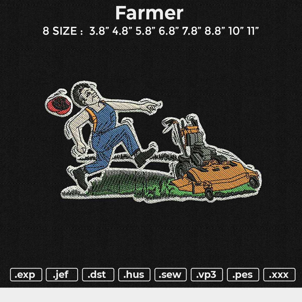Farmer Embroidery File 6 size