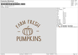 Farm Pumpkins Embroidery File 6 sizes