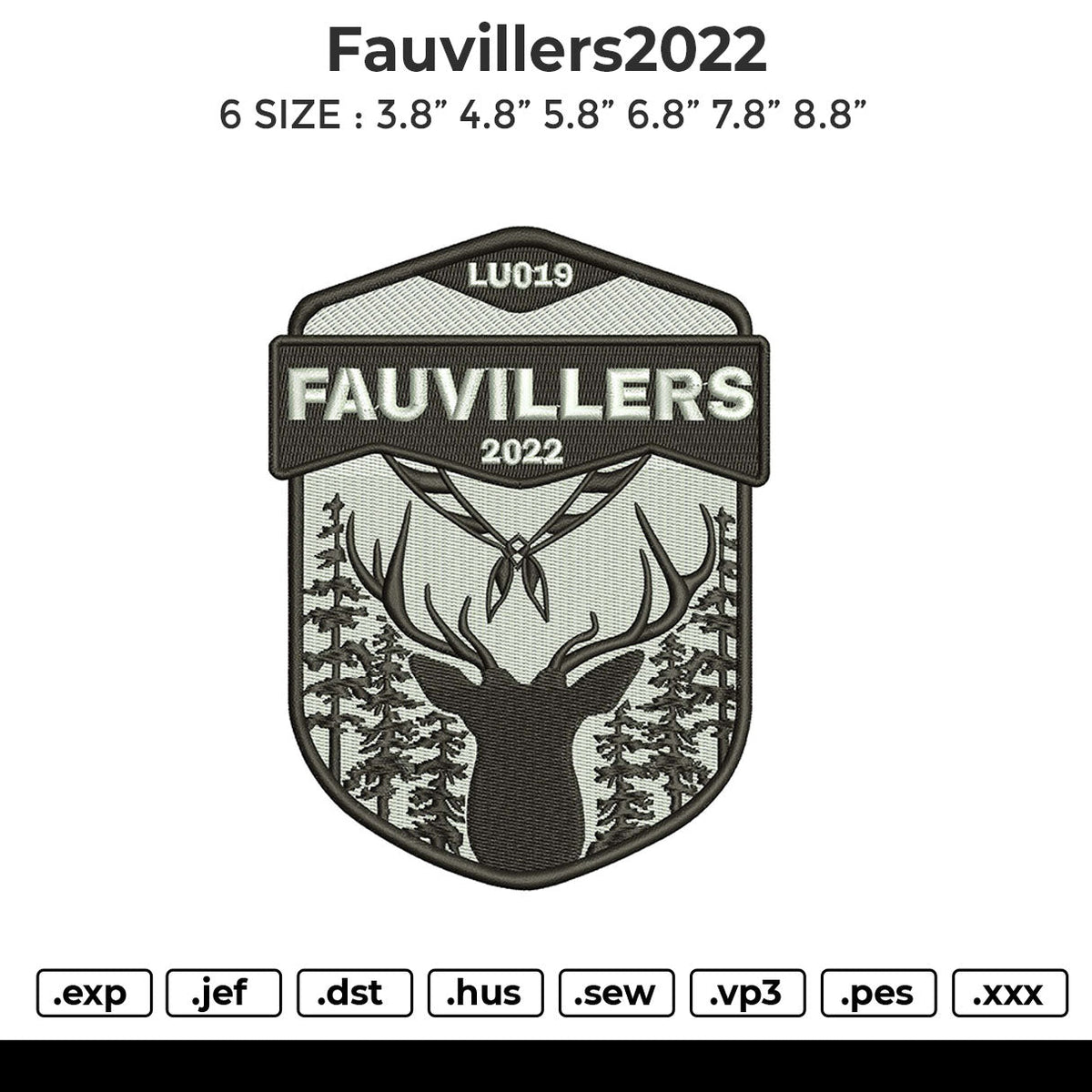 Fauvillers2022 (2 Version) Embroidery Machine File
