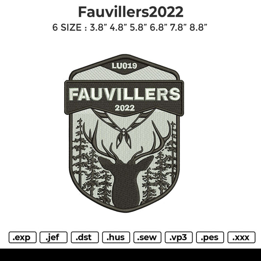 Fauvillers2022 (2 Version) Embroidery Machine File