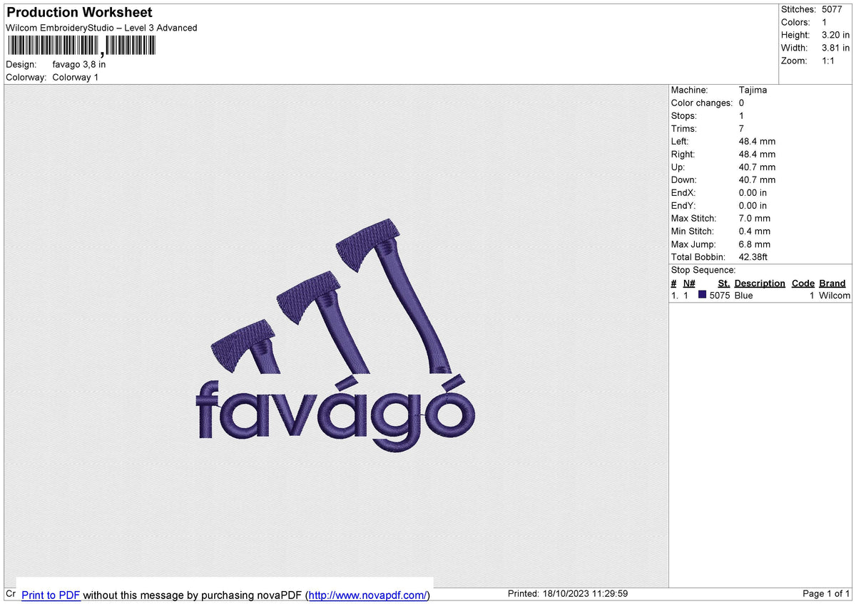 Favago Embroidery File 6 size
