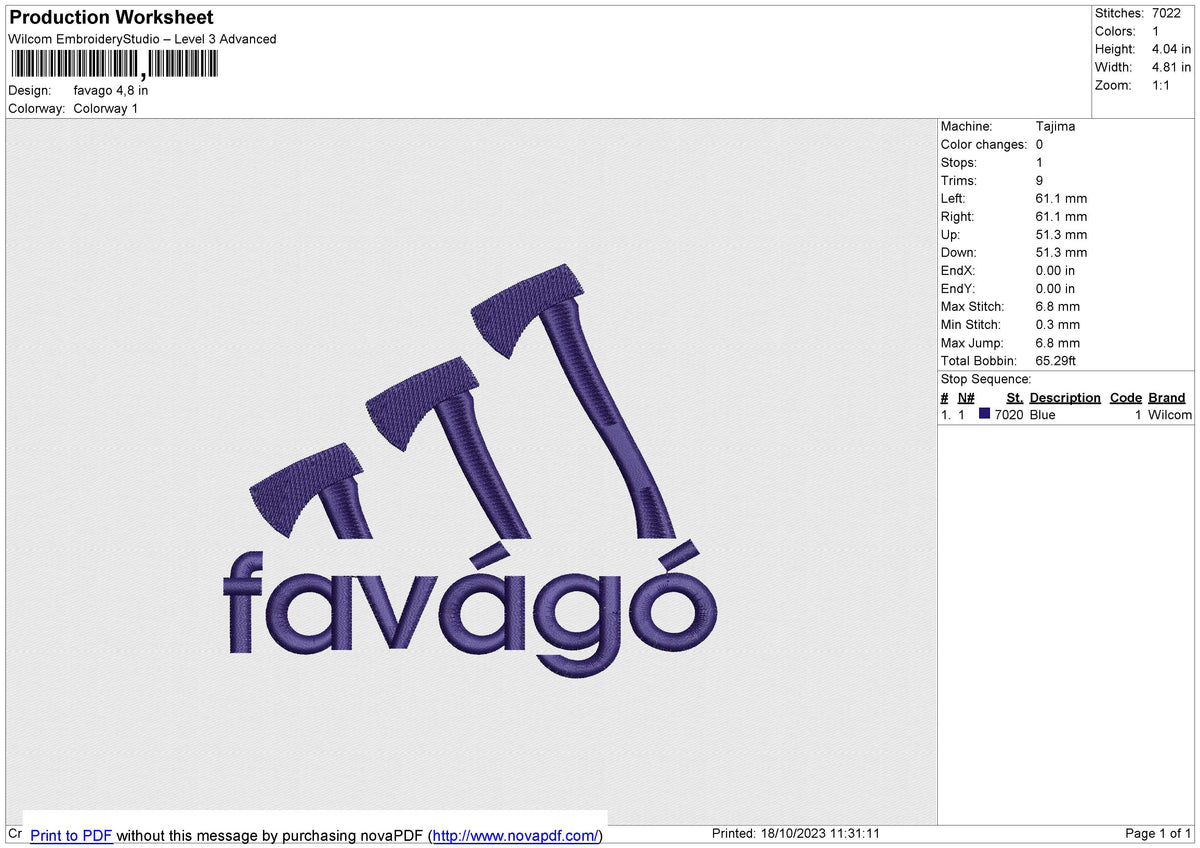 Favago Embroidery File 6 size