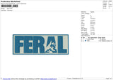 Feral Embroidery File 6 size