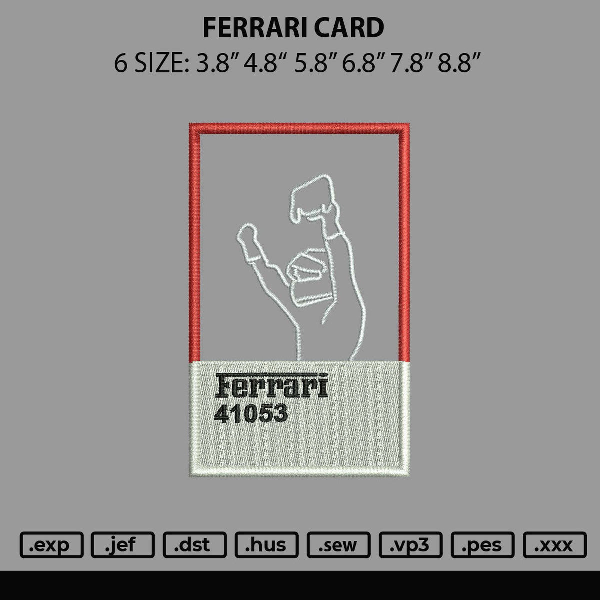 Ferrari Book Embroidery File 6 sizes
