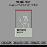 Ferrari Book Embroidery File 6 sizes