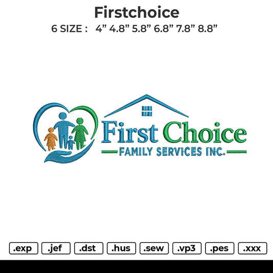 firstchoice Embroidery File 6 sizes