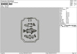Fishes Embroidery File 6 sizes