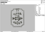 Fishes Embroidery File 6 sizes