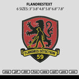 Flandrestext Embroidery File 6 sizes