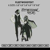 Fleetwoodtext Embroidery File 6 sizes