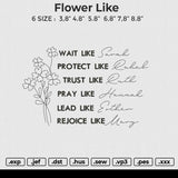 Flower Like Embroidery File 6 size