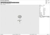 flowers month birthday Embroidery File 12 size