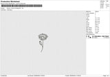 flowers month birthday Embroidery File 12 size