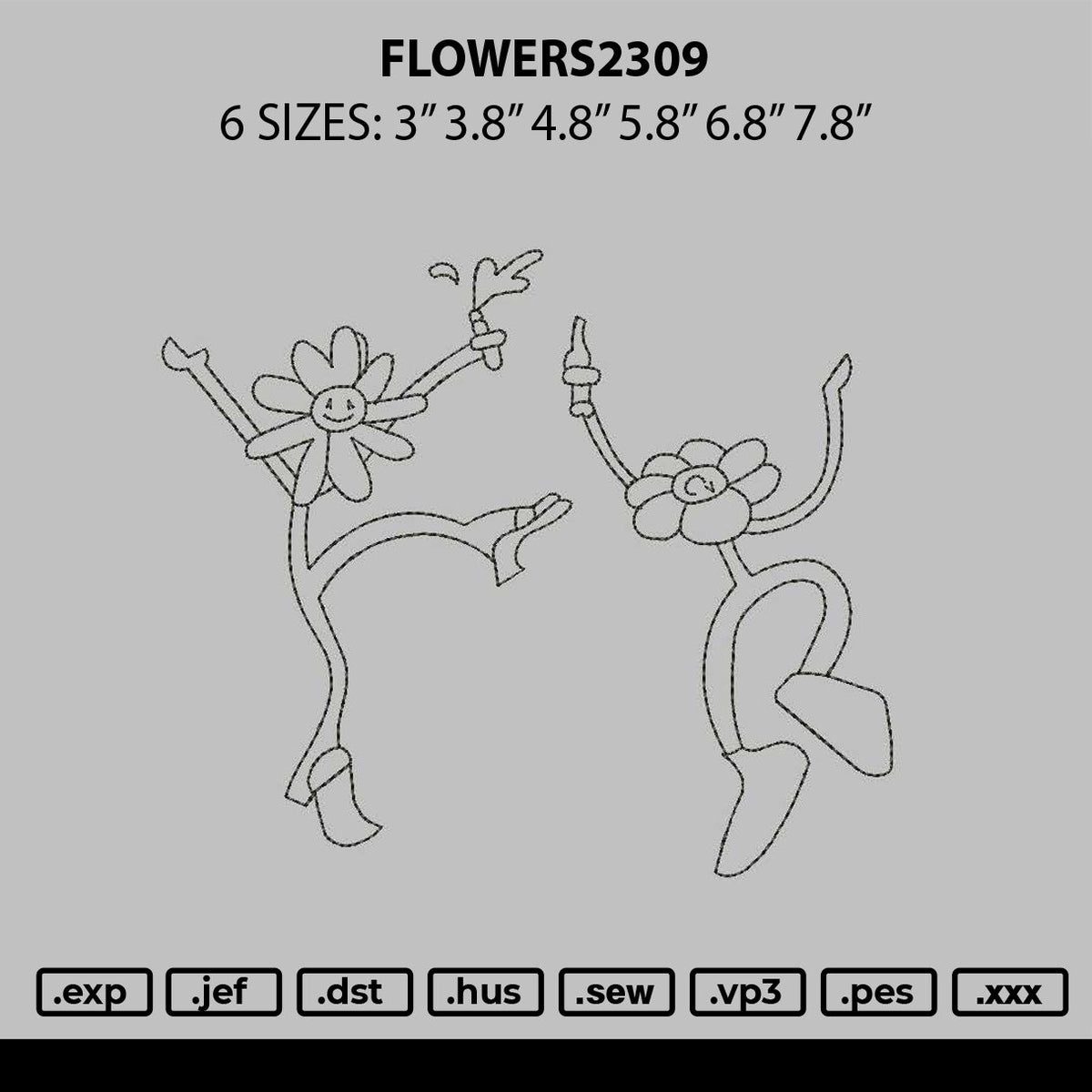 Flowers 2209 Embroidery File 6 sizes