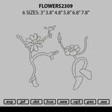 Flowers 2209 Embroidery File 6 sizes