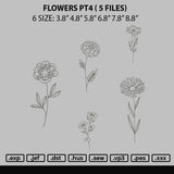Flowers Pt4 Separated 5 Files Embroidery