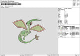 Flygon Embroidery File 6 sizes