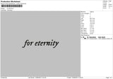 For Enternity Embroidery File 6 sizes
