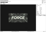 Forge Embroidery File 6 size