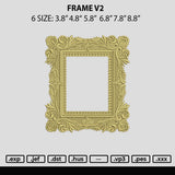 Frame V2 Embroidery File 6 sizes