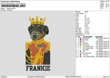 Frankie Dog Embroidery File 6 sizes