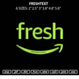 Freshtext Embroidery File 6 sizes