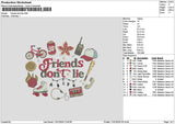 Friendstext 1101 Embroidery File 6 sizes