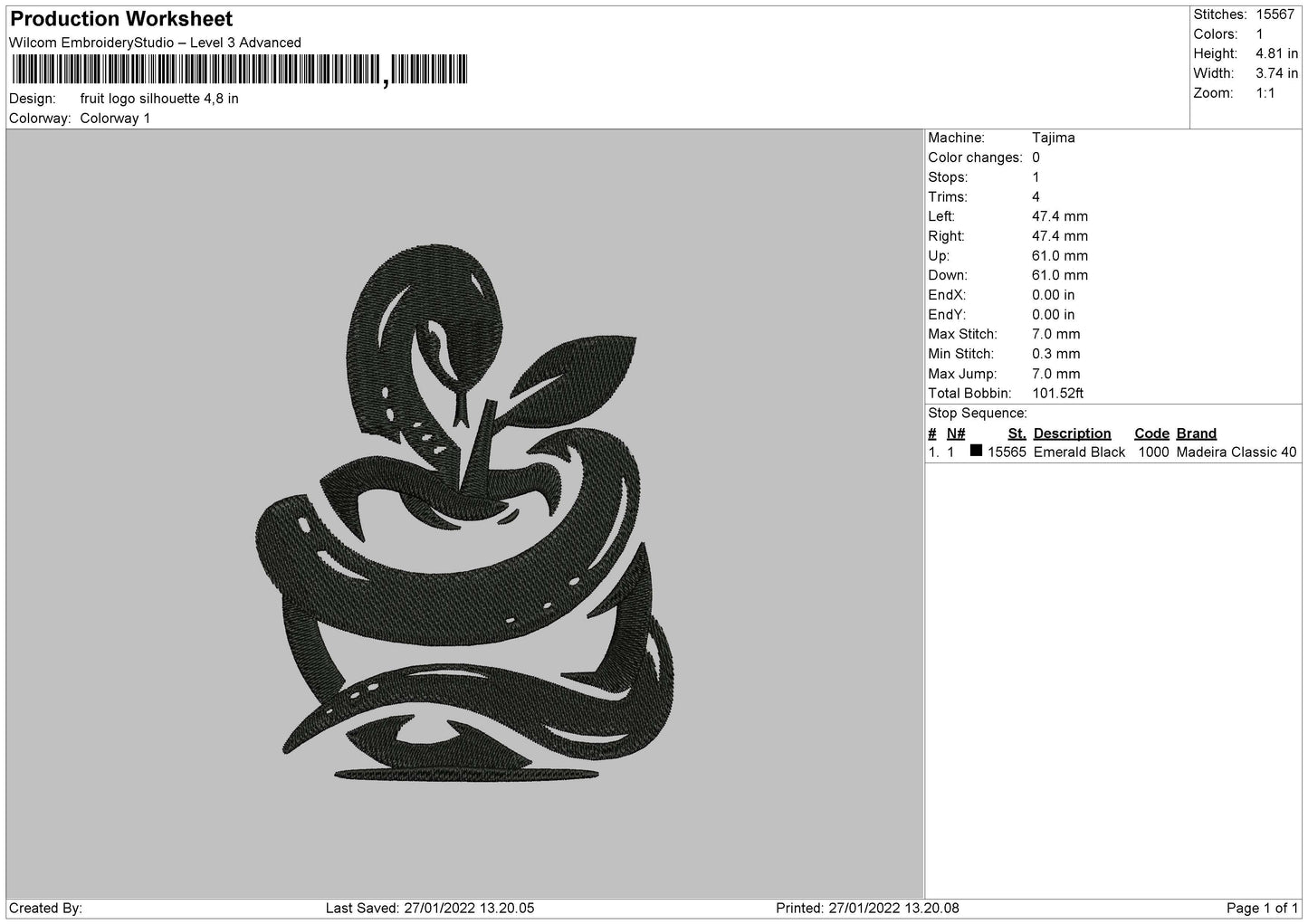 Fruit Logo Silhouette