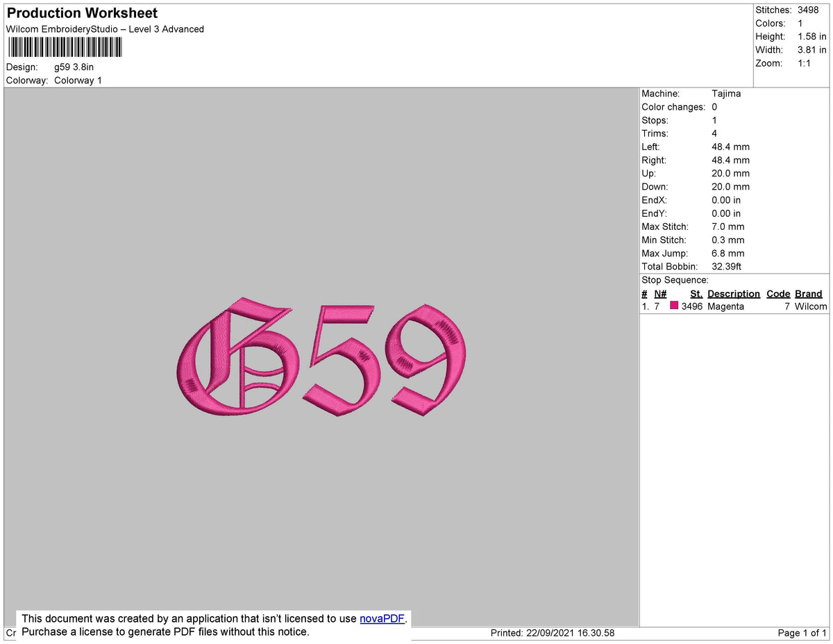 G59 Embroidery File 4 size