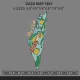 Gaza Map 1807 Embroidery File 6 sizes