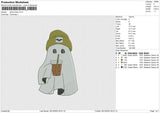 Ghost Boba Embroidery File 6 size