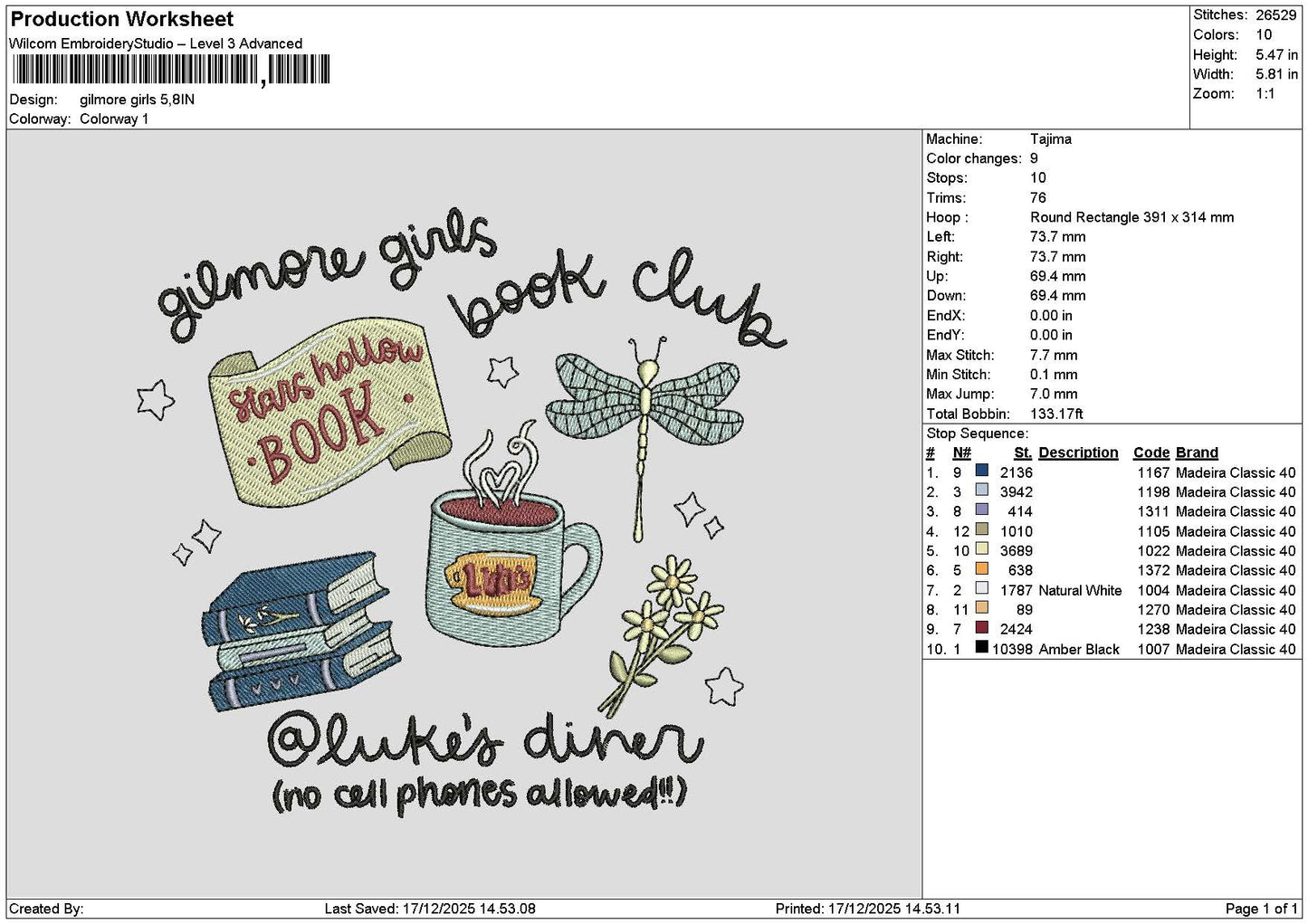 Girlstext 1712 Embroidery File 6 sizes