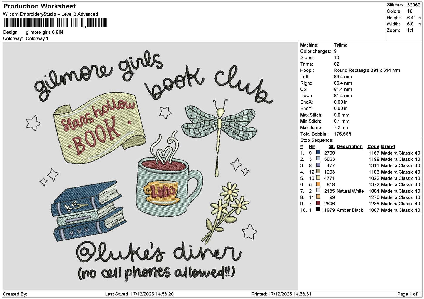 Girlstext 1712 Embroidery File 6 sizes