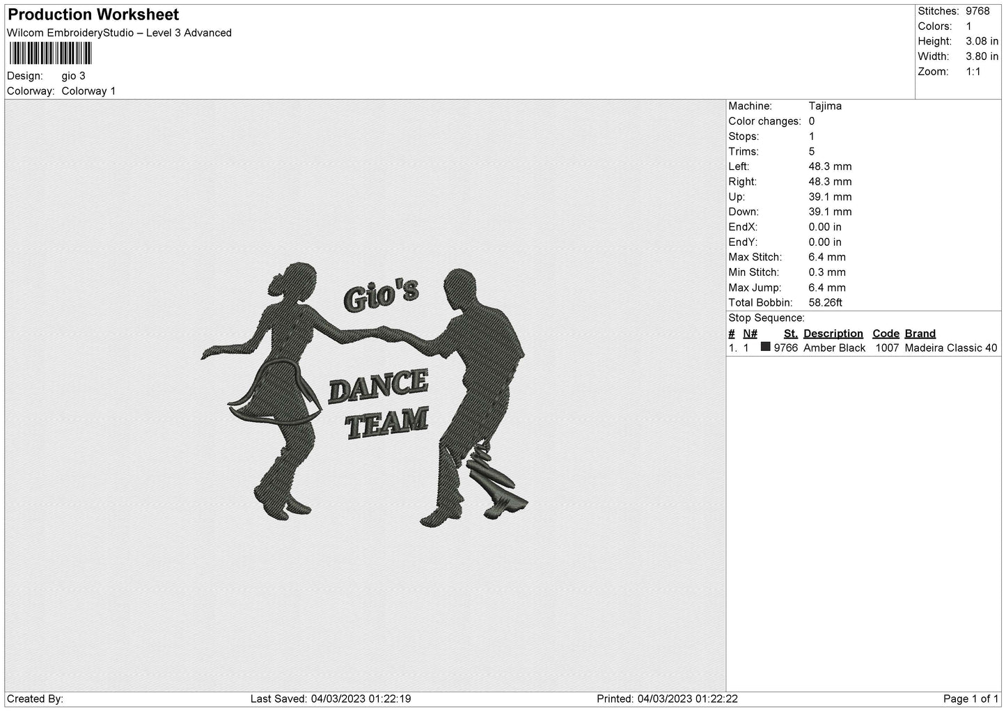 Gio Embroidery File 6 sizes