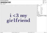 Girlfriend Embroidery File 6 size