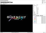 Given Paris Embroidery File 6 sizes